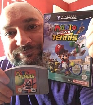 Ben Smith with his favorite Mario Tennis games