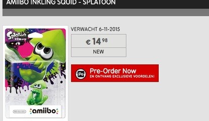 Dutch Retailer Lists Standalone Splatoon Squid amiibo, Available 6th November