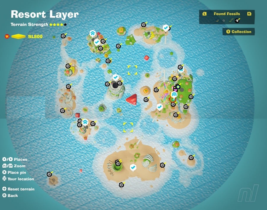 Resort SL800 Fossil Map