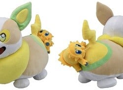 Tomy Is Releasing A Yamper ﻿Pokémon Plush With A Joltik Stuck To Its Butt