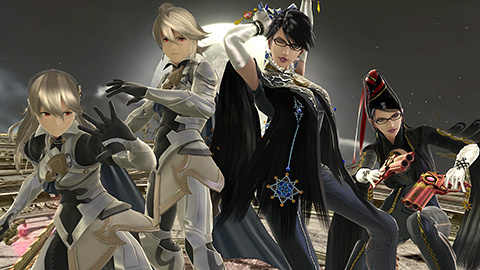 Screenshots of Bayonetta and Corrin in Smash Bros., including first 3DS  images