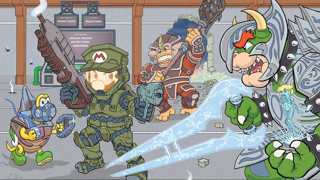 Aleatorio: Halo Instagram muestra arte increíble de los fanáticos de Mario X Master Chief