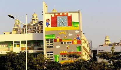 This Chinese School Has an Enormous Mario Mural on its Building