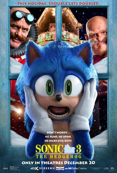 Sonic the Hedgehog 3 Christmas poster