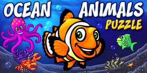 Ocean Animals Puzzle - Preschool Animal Learning Puzzles Game for Kids & Toddlers