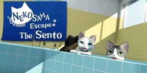 Japanese NEKOSAMA Escape The Sento