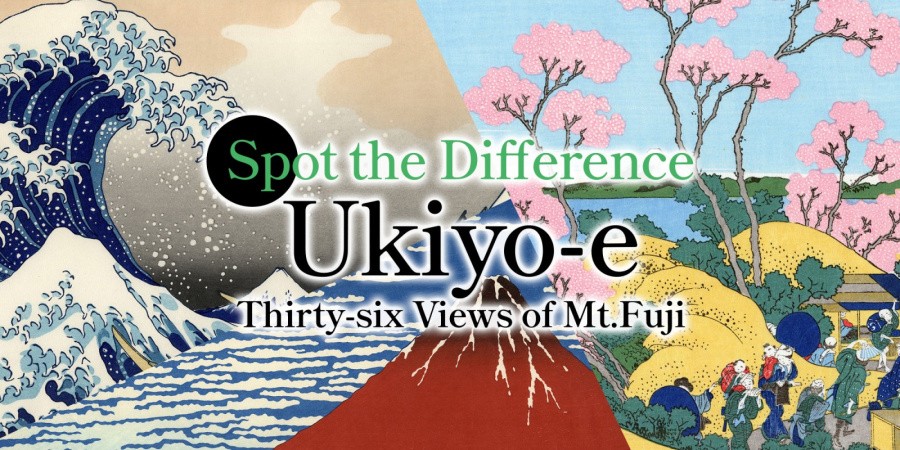 Spot the Difference Ukiyo-e Thirty-six Views of Mt. Fuji