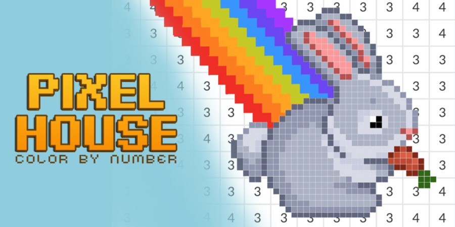 Pixel House: Color by Number