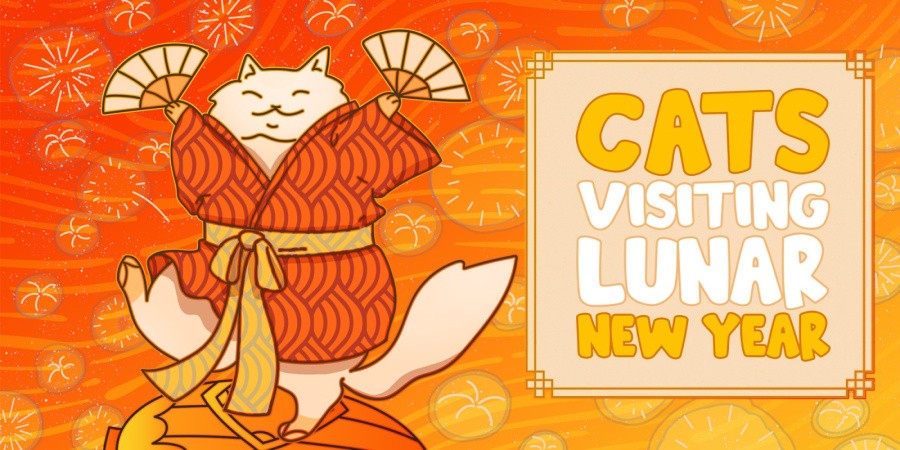 Cats Visiting Lunar New Year
