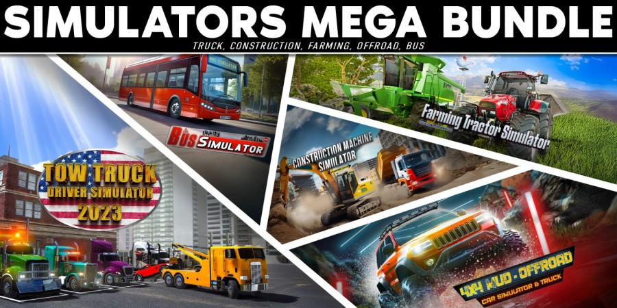 SIMULATORS MEGA BUNDLE - Truck, Construction, Farming, Offroad, Bus
