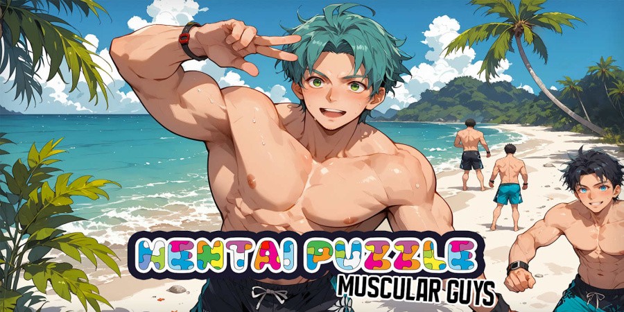Hentai Puzzle: Muscular Guys
