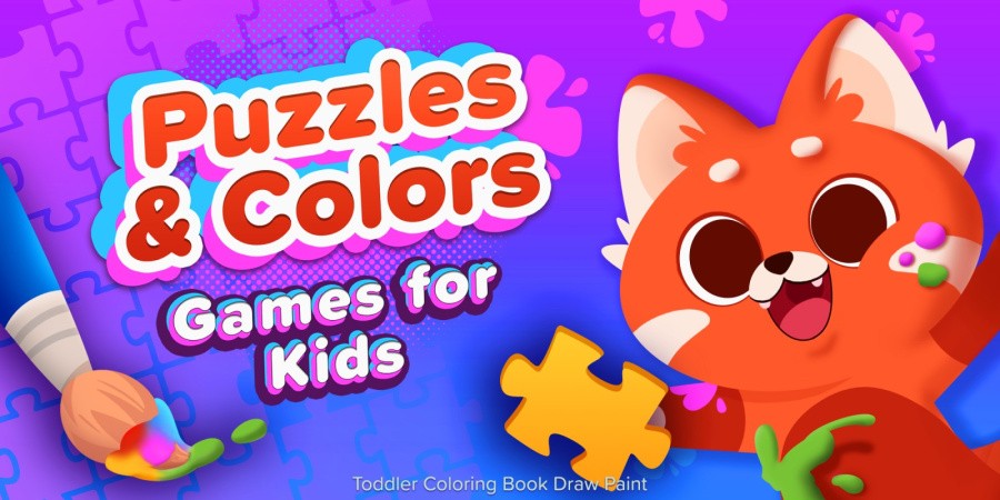 Puzzles & Colors Games for Kids Toddler Coloring Book Draw Paint