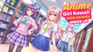 Anime Girl Kawaii High School Dress UP