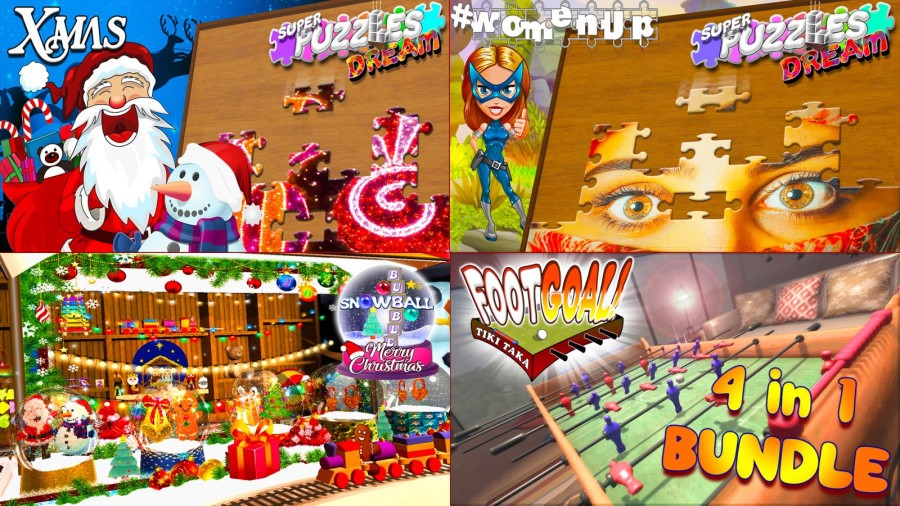 4 in 1 Bundle creative puzzles & table football