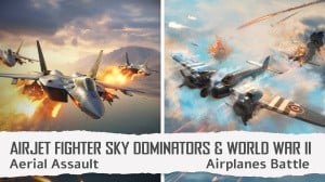 AirJet Fighter Sky Dominators: Aerial Assault & World War II - Airplanes Battle