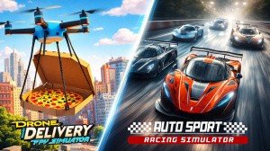 Auto Sport Racing & DRONE DELIVERY - FPV SIMULATOR