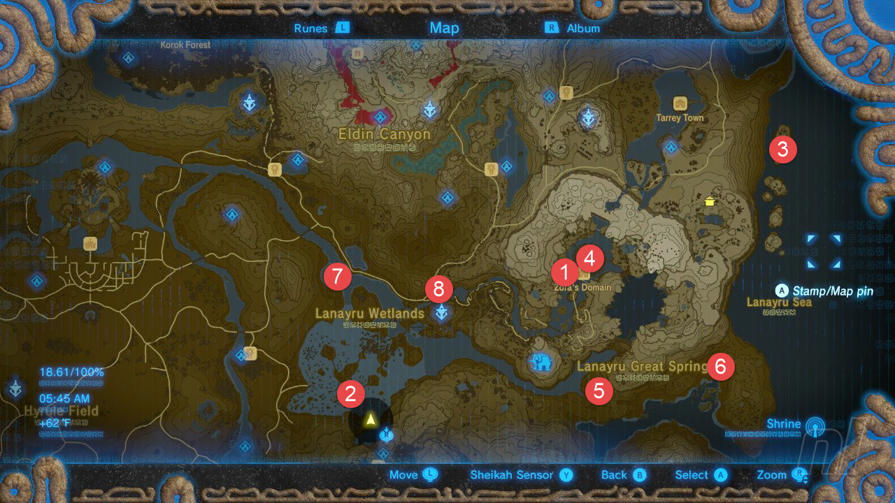 Shrines Map and All Shrine Locations  Zelda: Breath of the Wild  (BotW)｜Game8