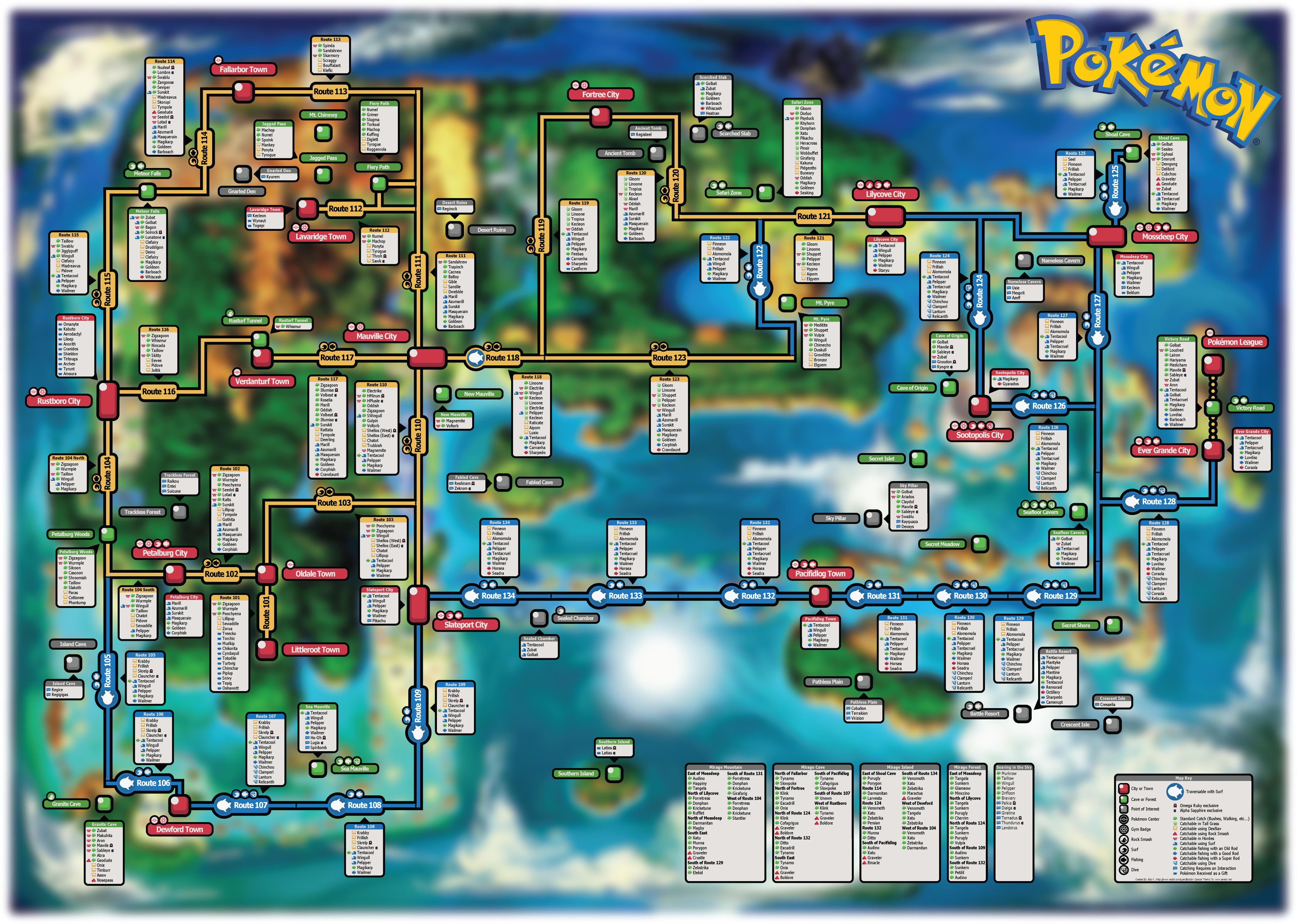 Find All Pokemon With A Handy Omega Ruby Alpha Sapphire Map Plus Details And Footage For The Next Movie Nintendo Life