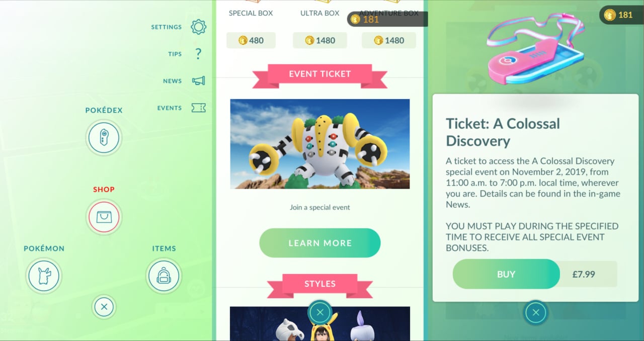 Pokémon Go first global ticketed event costs £8 to catch Regigigas