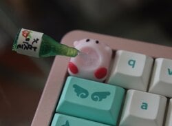 Okay, You Can't Actually Use This Kirby Keycap, But It's Still Very Cute