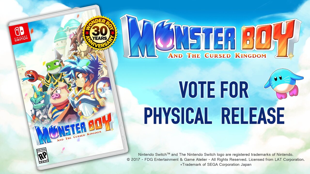 FDG Entertainment想知道我們是否想在Nintendo Switch上使用墨盒上的Monster Boy