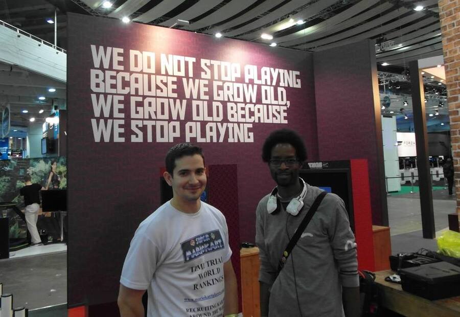 Sami Cetin (UK) and Ryan Hart (UK) in EGX, London 2013