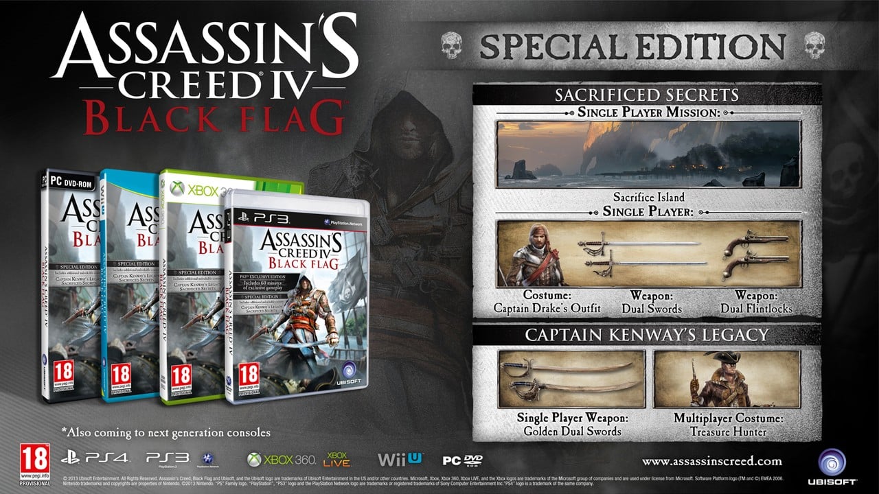 Ubisoft Reveals Assassins Creed Iv Black Flag Special Editions And
