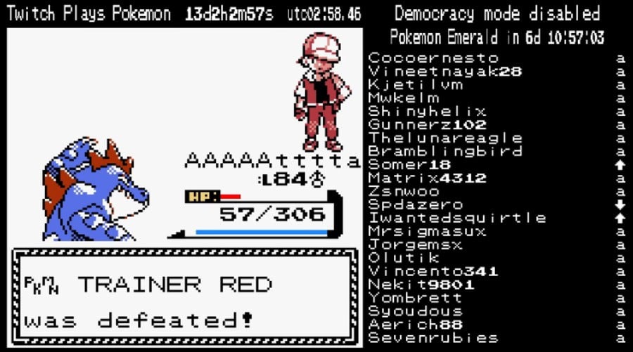 Twitch Defeats Red Atop Mt. Silver in Pokemon Crystal