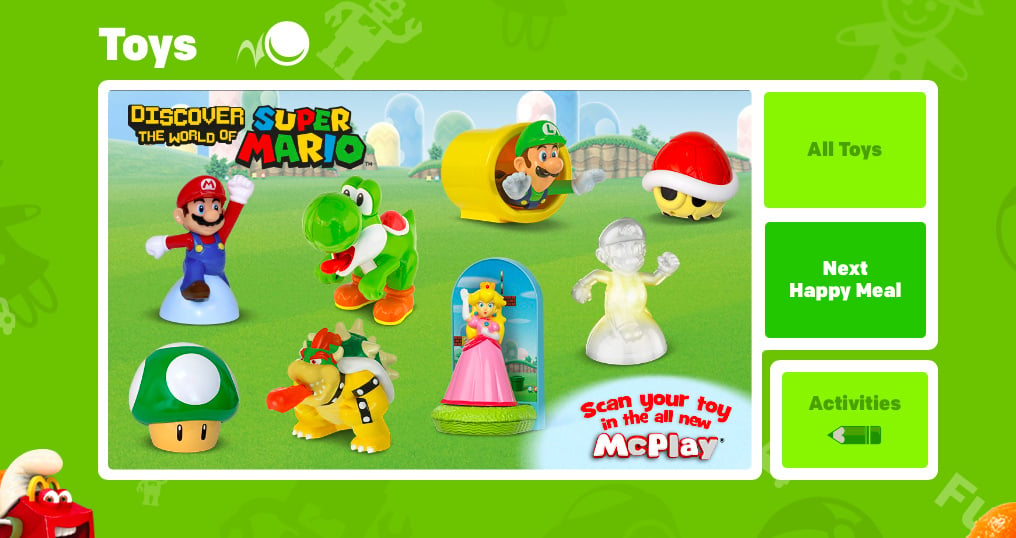 Super mario best sale mcdonalds toys