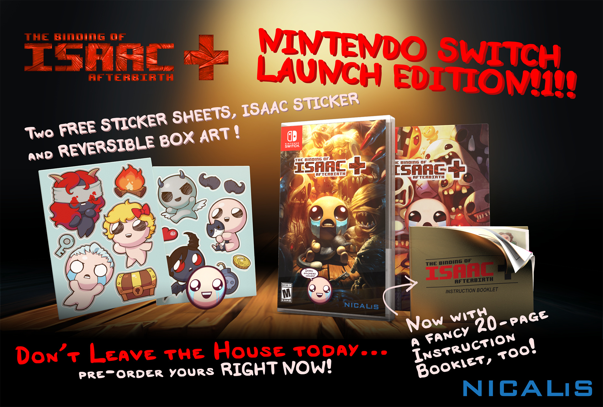 The Binding of Isaac Afterbirth Launch Edition Cover Art