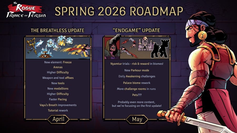 The Rogue Prince of Persia Spring 2026 Roadmap