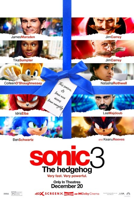 Sonic the Hedgehog 3 Christmas poster