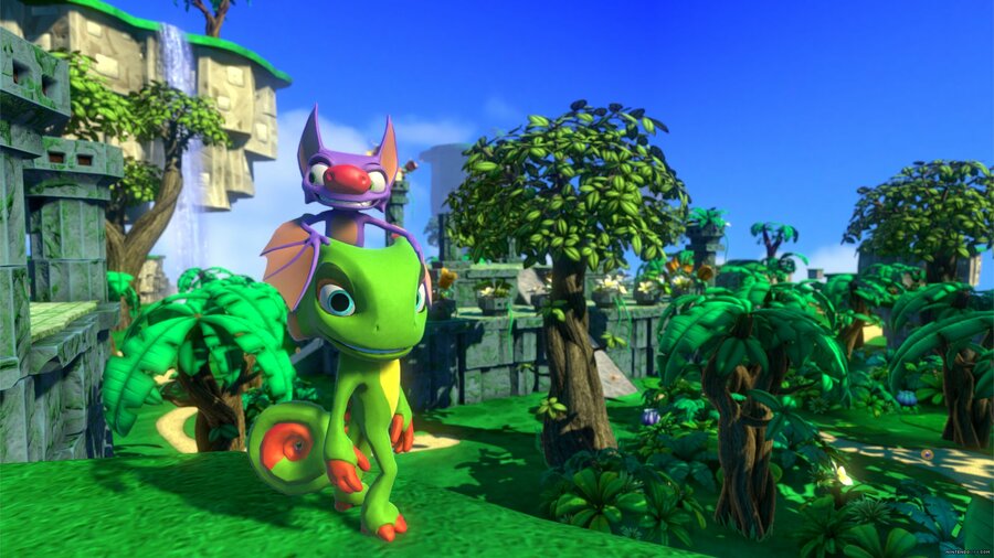 Yooka and Laylee can't help but grin at their success