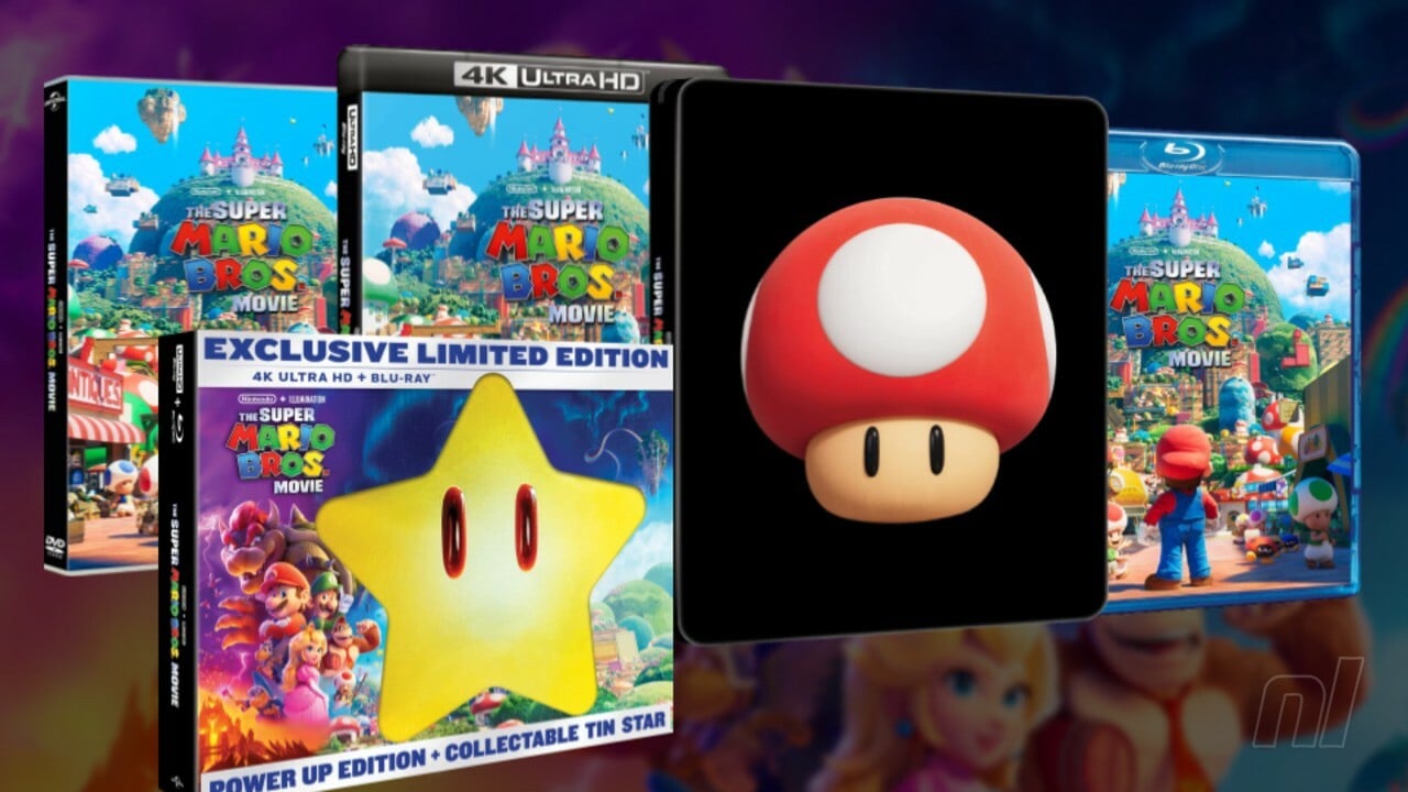 Super Mario Bros.  Movie DVD, Blu-ray and 4K Steelbook pre-orders are now live