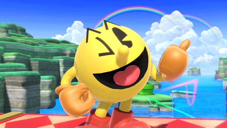Pac-Man, as seen in Super Smash Bros. Ultimate (2018)