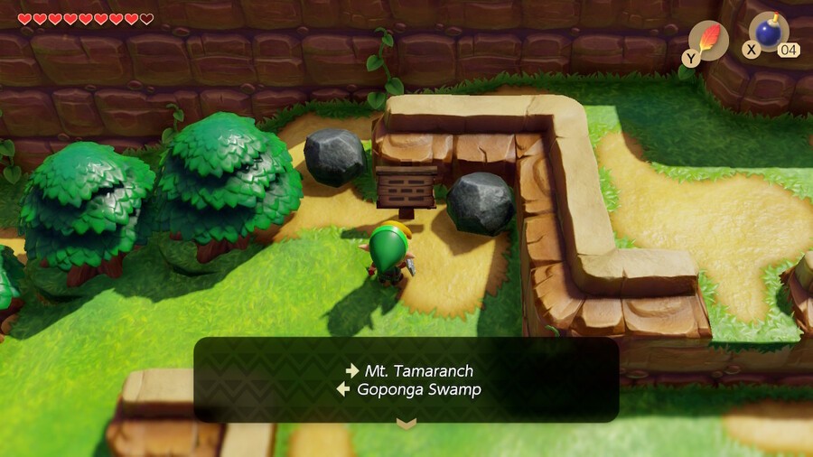 Link reads a signpost on the way to the Angler's Tunnel