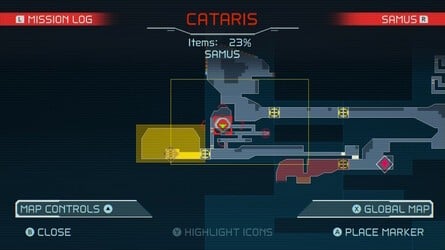 Metroid Dread Cataris Map