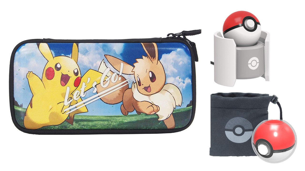 Cute Cartoon Yellow Pokemon Pikachu with Friends Monsters Nintendo Switch  Carrying Case Protection Bag –