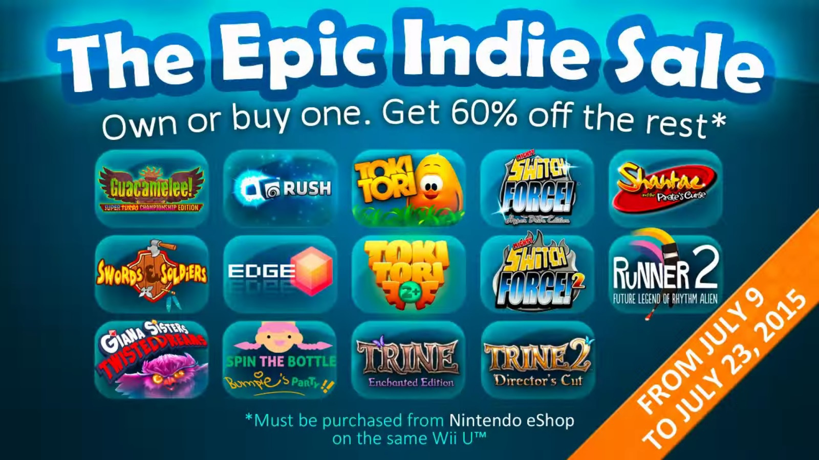 Epic Indie Sale For Wii U eShop Is On 
