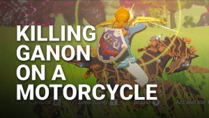 Killing Ganon on a Motorcycle in Zelda: Breath of the Wild