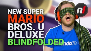 Playing New Super Mario Bros. U Deluxe BLINDFOLDED on Switch - How Easy Is It?