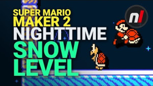 Snowy Nighttime Traditional Level | Super Mario Maker 2 Nintendo Switch