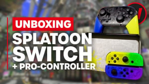 Splatoon 3 Nintendo Switch OLED + Pro Controller Unboxing