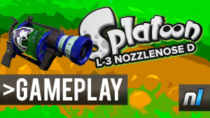 Splatoon: L-3 Nozzlenose D Gameplay 60fps - NEW WEAPON