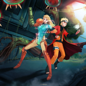 Samus and Naruto - Commission