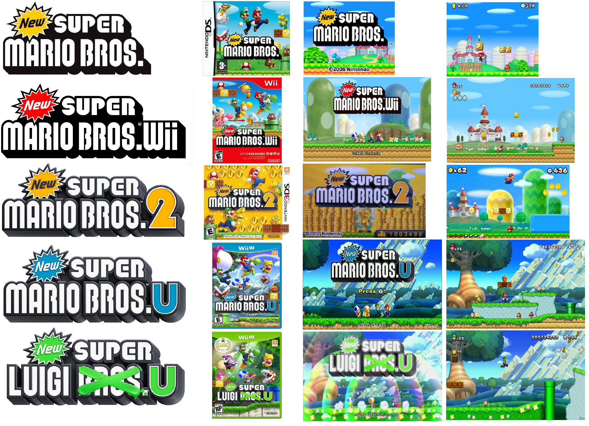 all mario games in order