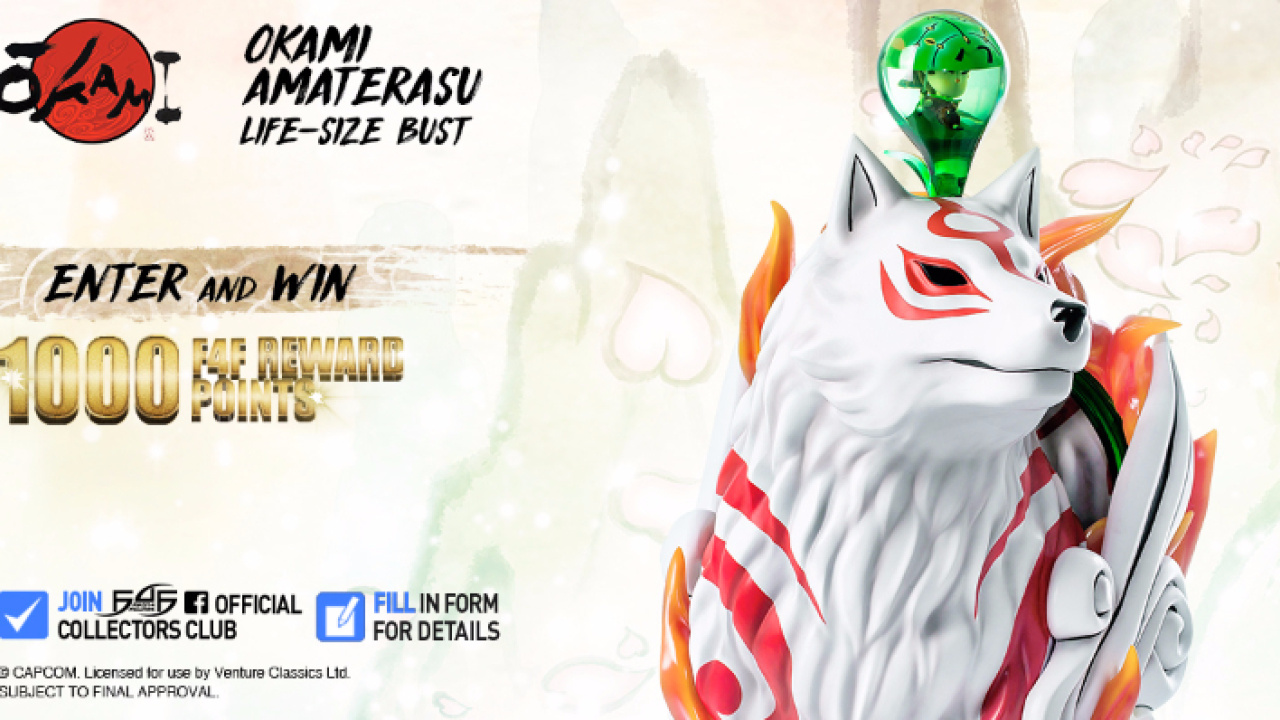 Okami Amaterasu Life Size Bust Announced By First 4 Figures