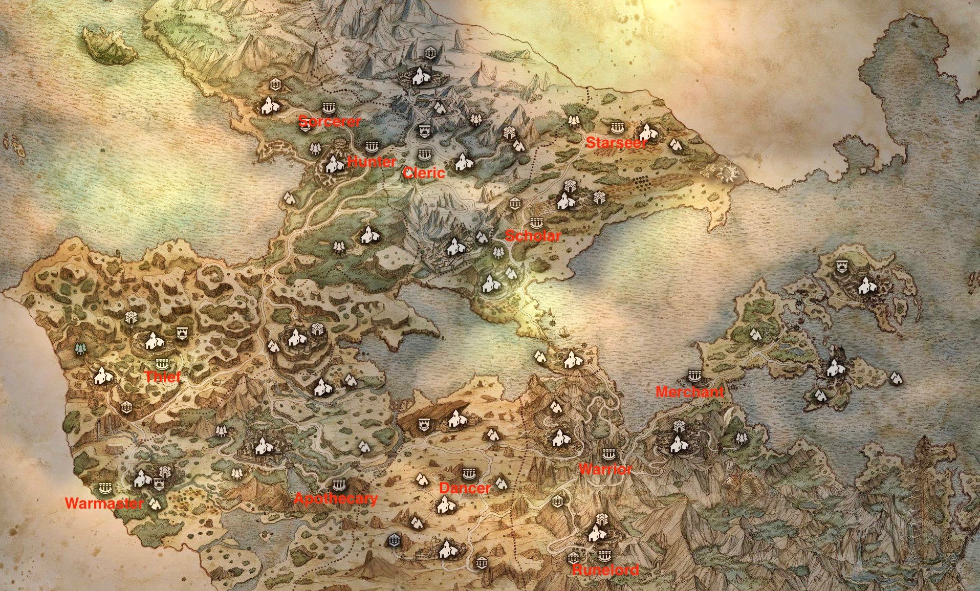 Octopath Traveler Job Shrines Locations - Guide - Nintendo Life