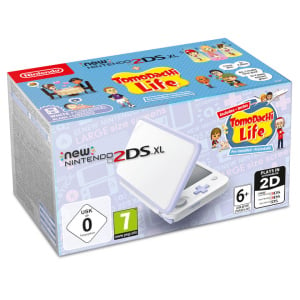 New Nintendo 2DS XL White and Lavender + Tomodachi Life