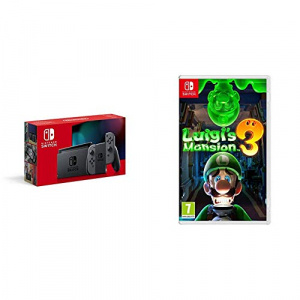 Nintendo Switch - Grey + Luigi's Mansion 3 Standard Edition